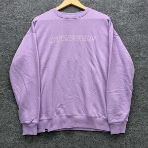 Struggle Gear Sweatshirt Men's Size M Purple Long Sleeve Graphic Pullover New